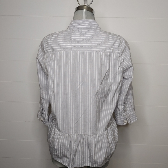 INTERMIX Trovata Striped Peplum Top Size S - Picture 5 of 14